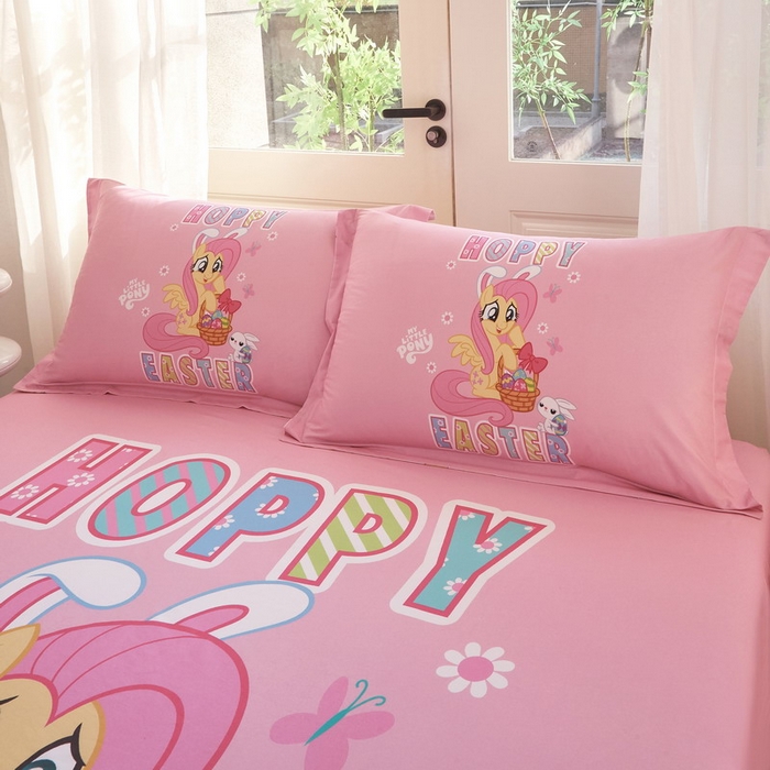 91家纺网 家纺一手货源 找家纺 蘭菲家纺 2026新款全棉纯棉大版卡通单床笠床笠单件-小马宝莉 粉色.宝莉