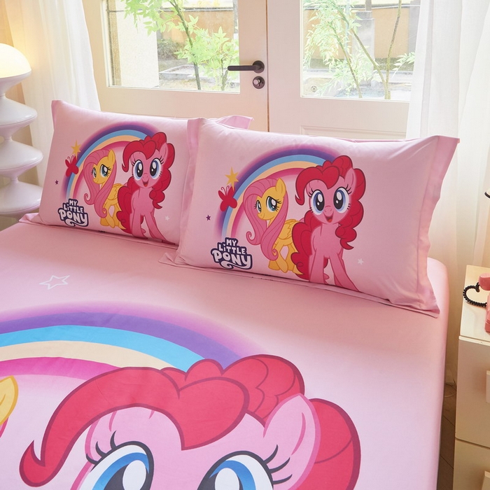 91家纺网 家纺一手货源 找家纺 蘭菲家纺 2026新款全棉纯棉大版卡通单床笠床笠单件-小马宝莉 伙伴.宝莉