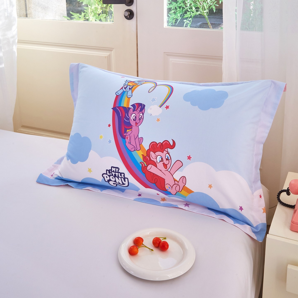 91家纺网 家纺一手货源 找家纺 （总）蘭菲家纺 2026新款全棉纯棉大版卡通单枕套枕套单件-小马宝莉