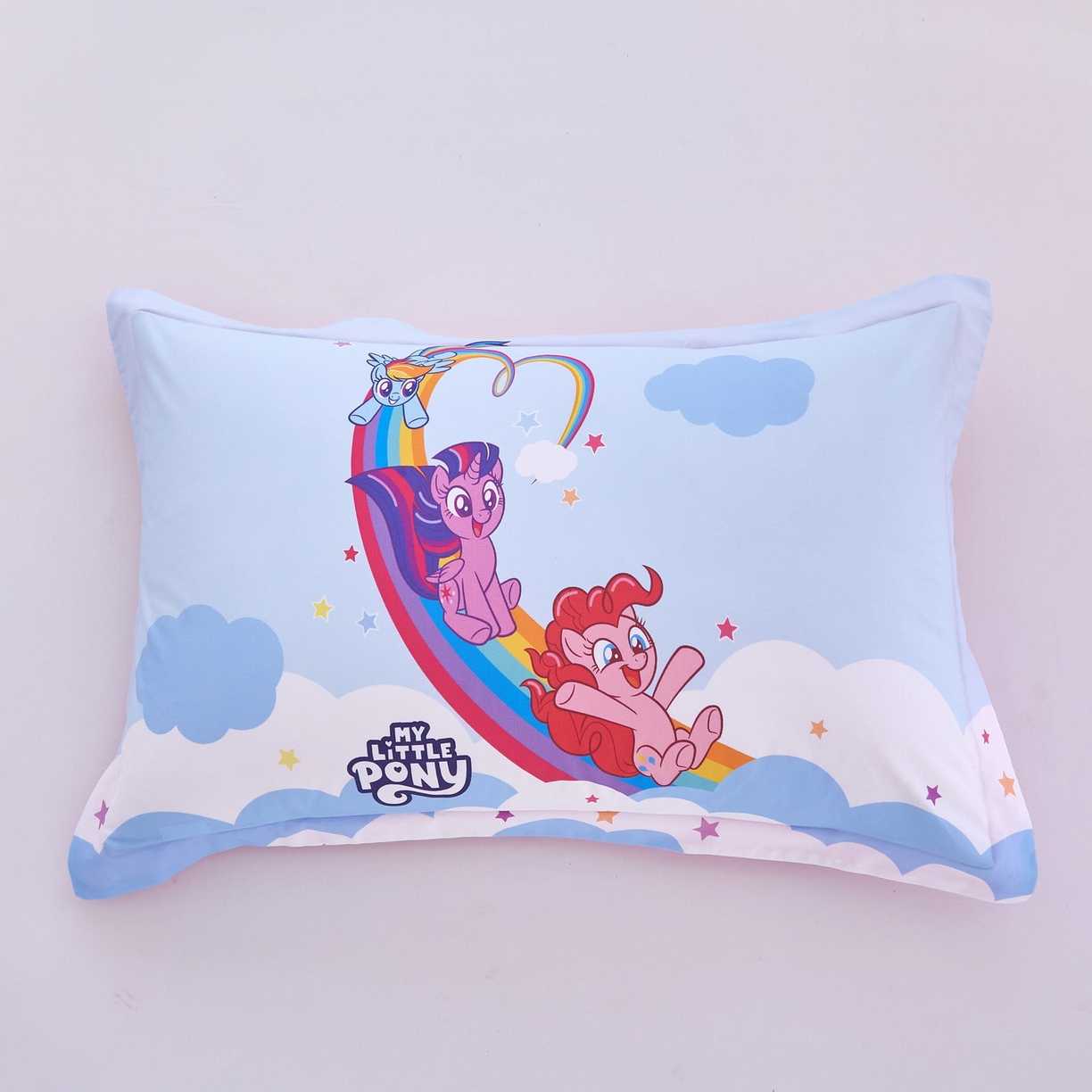 91家纺网 家纺一手货源 找家纺 蘭菲家纺 2026新款全棉纯棉大版卡通单枕套枕套单件-小马宝莉 嗨皮.宝莉