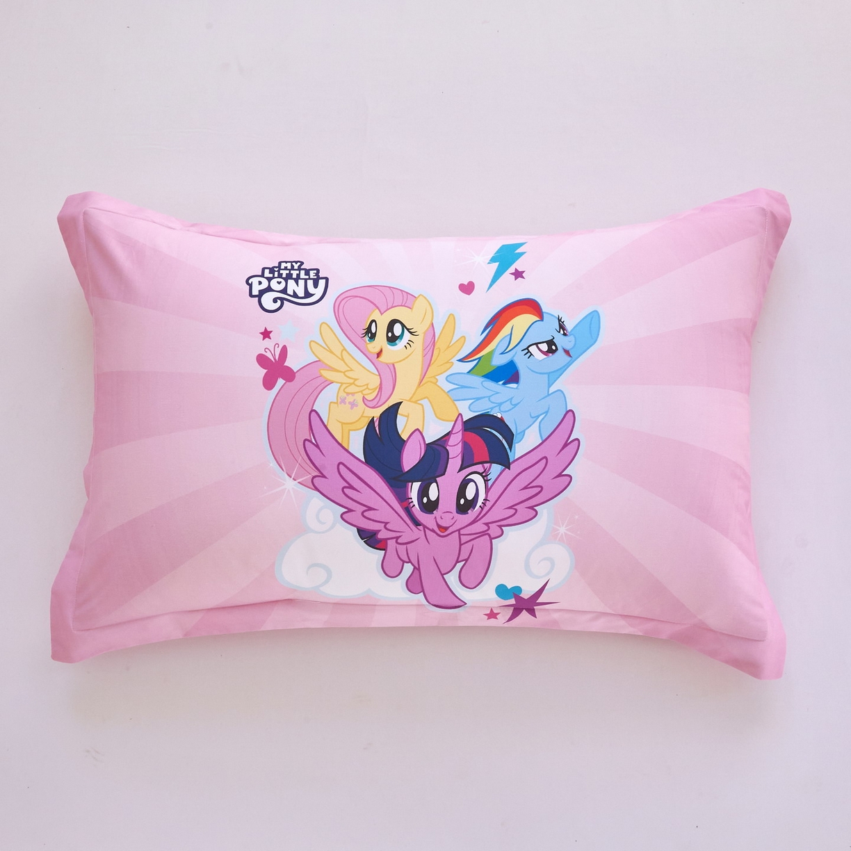 91家纺网 家纺一手货源 找家纺 蘭菲家纺 2026新款全棉纯棉大版卡通单枕套枕套单件-小马宝莉 飞翔.宝莉