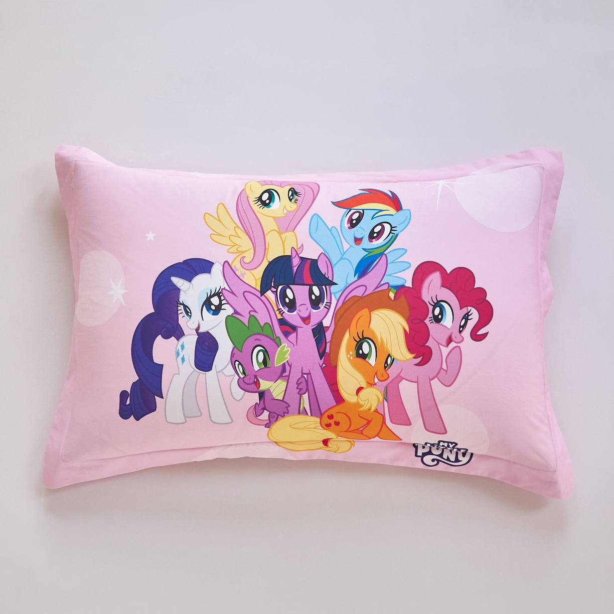 91家纺网 家纺一手货源 找家纺 蘭菲家纺 2026新款全棉纯棉大版卡通单枕套枕套单件-小马宝莉 大家族.宝莉