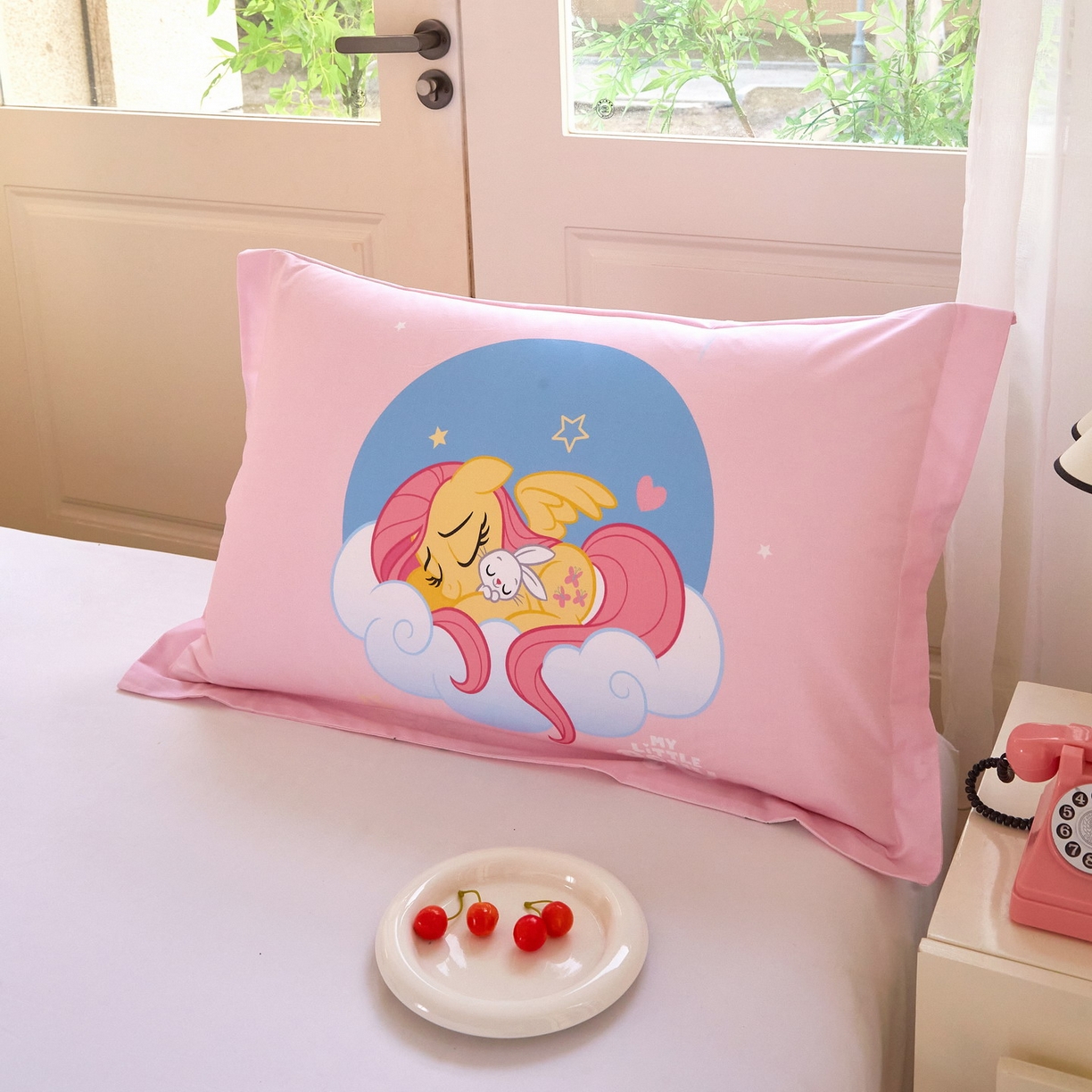 蘭菲家纺 2026新款全棉纯棉大版卡通单枕套枕套单件-小马宝莉 晚安.宝莉