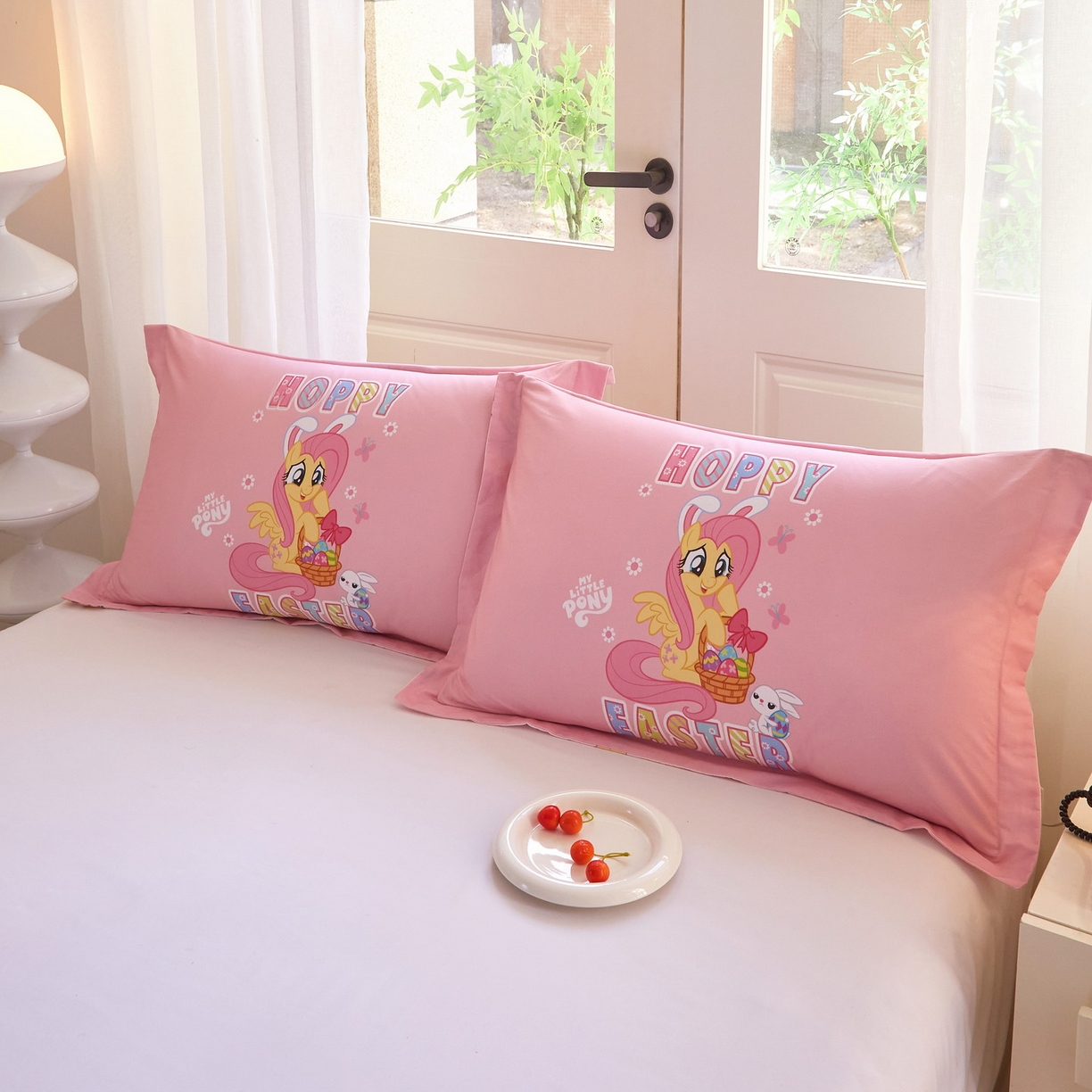 91家纺网 家纺一手货源 找家纺 蘭菲家纺 2026新款全棉纯棉大版卡通单枕套枕套单件-小马宝莉 粉色.宝莉