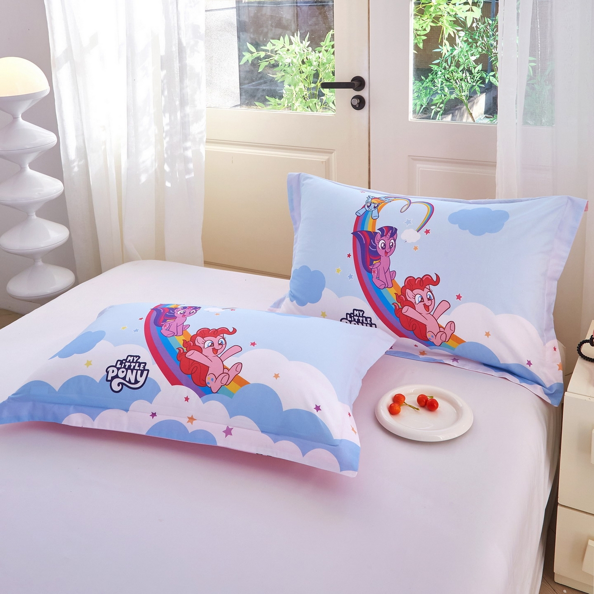 91家纺网 家纺一手货源 找家纺 蘭菲家纺 2026新款全棉纯棉大版卡通单枕套枕套单件-小马宝莉 嗨皮.宝莉