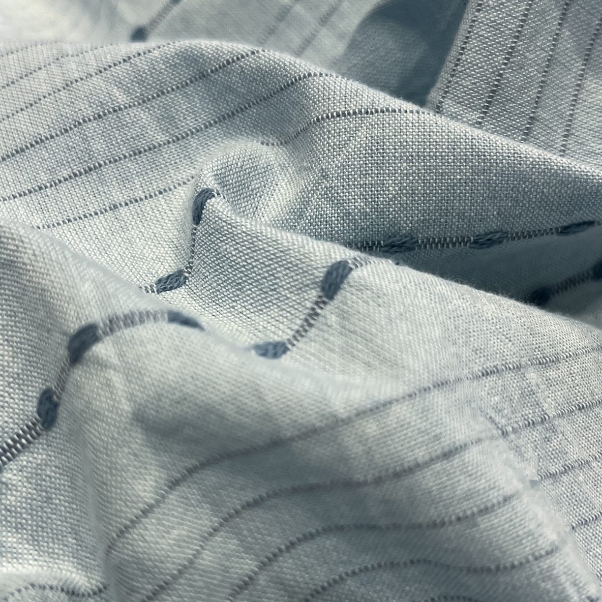 91家纺网 家纺一手货源 找家纺 莱茵家居 2026新款A类全棉纯棉色织大提花贝壳边四件套-序语松间系列 序语-蓝