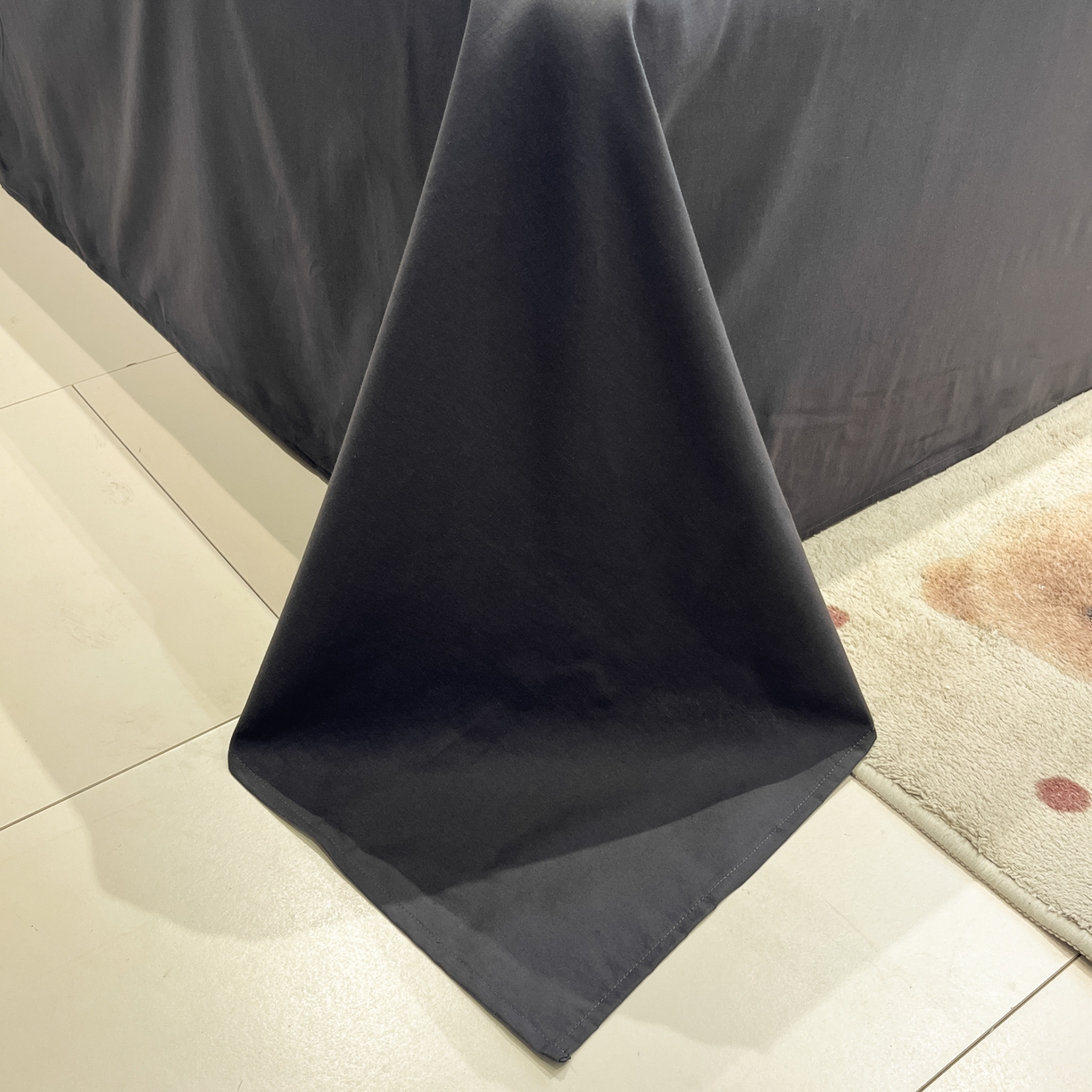 91家纺网 家纺一手货源 找家纺 莱茵家居 2026新款A类全棉纯棉色织大提花贝壳边四件套-序语松间系列 序语-灰