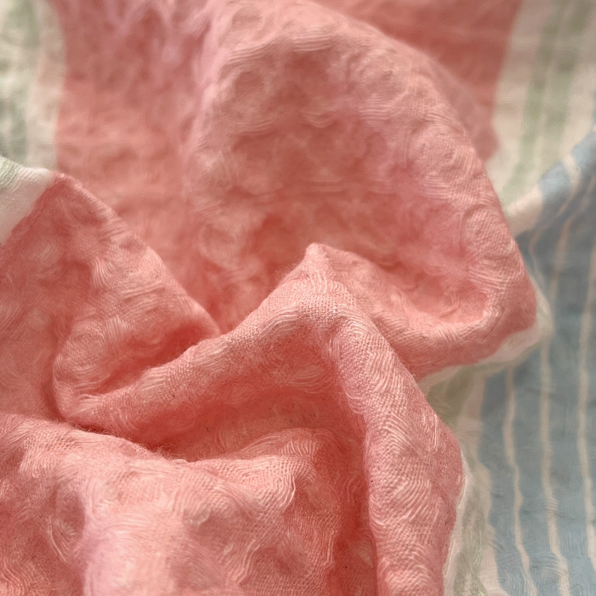 91家纺网 家纺一手货源 找家纺 （总）莱茵家居 2026新款A类全棉华夫格印花贝壳边套件-华夫系列