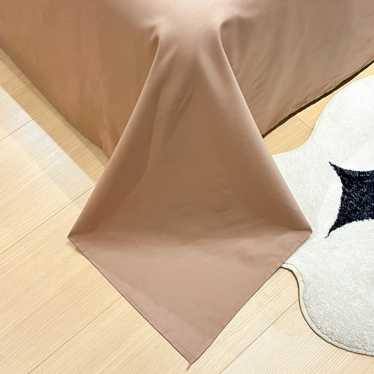 91家纺网 家纺一手货源 找家纺 莱茵家居 2026新款A类全棉华夫格印花贝壳边套件-华夫系列 华夫-白巧