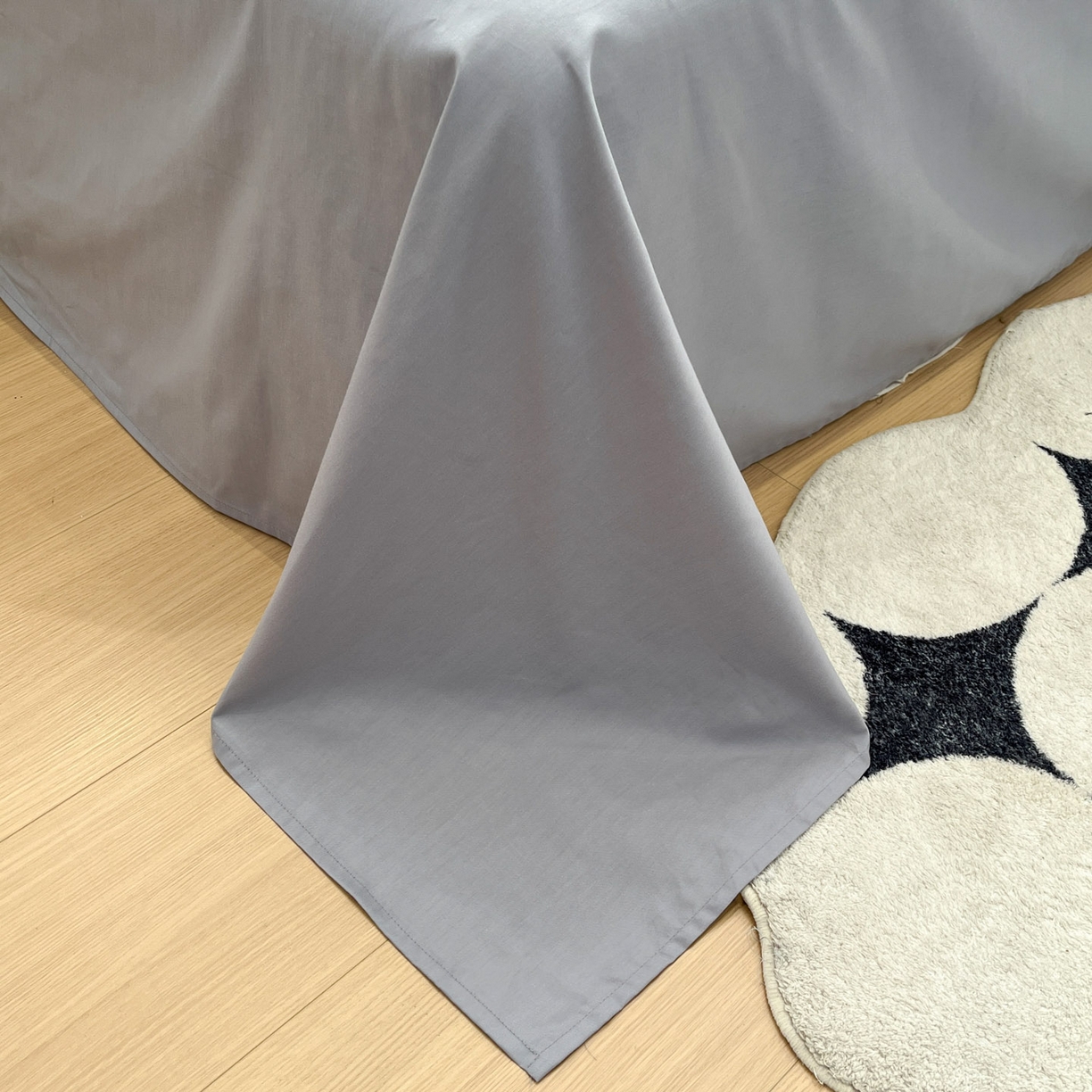 91家纺网 家纺一手货源 找家纺 莱茵家居 2026新款A类全棉华夫格印花贝壳边套件-华夫系列 华夫-丁香