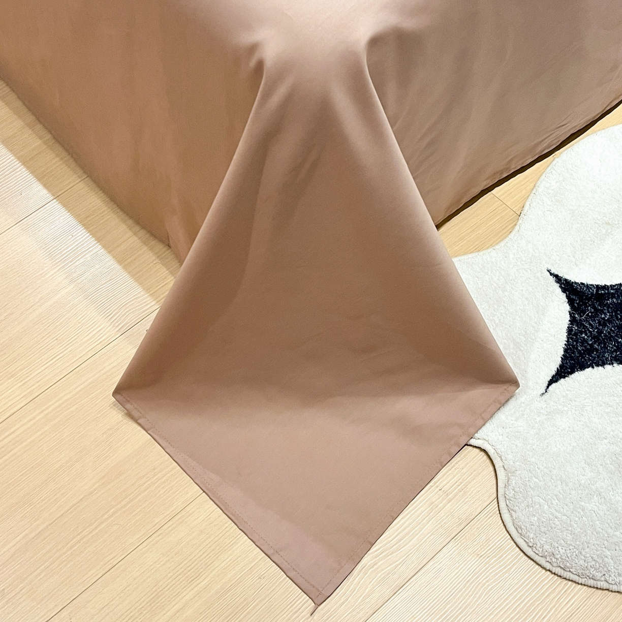 91家纺网 家纺一手货源 找家纺 莱茵家居 2026新款A类全棉华夫格印花贝壳边套件-华夫系列 华夫-拿铁