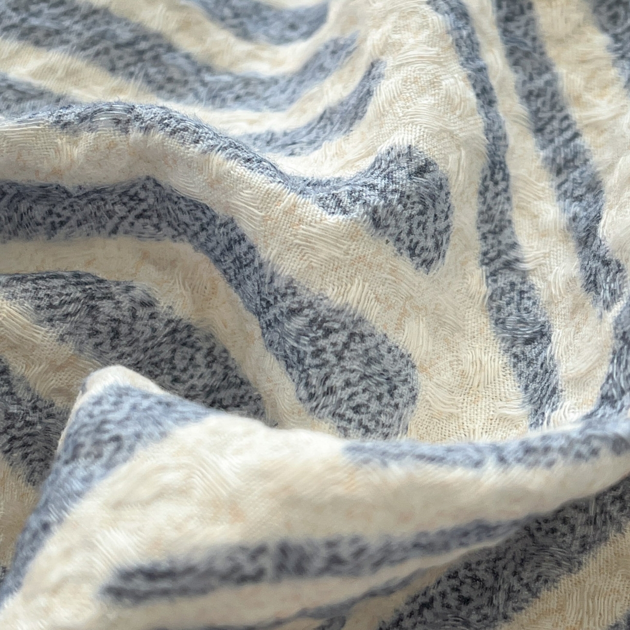 91家纺网 家纺一手货源 找家纺 莱茵家居 2026新款A类全棉华夫格印花贝壳边套件-华夫系列 华夫-尼罗蓝