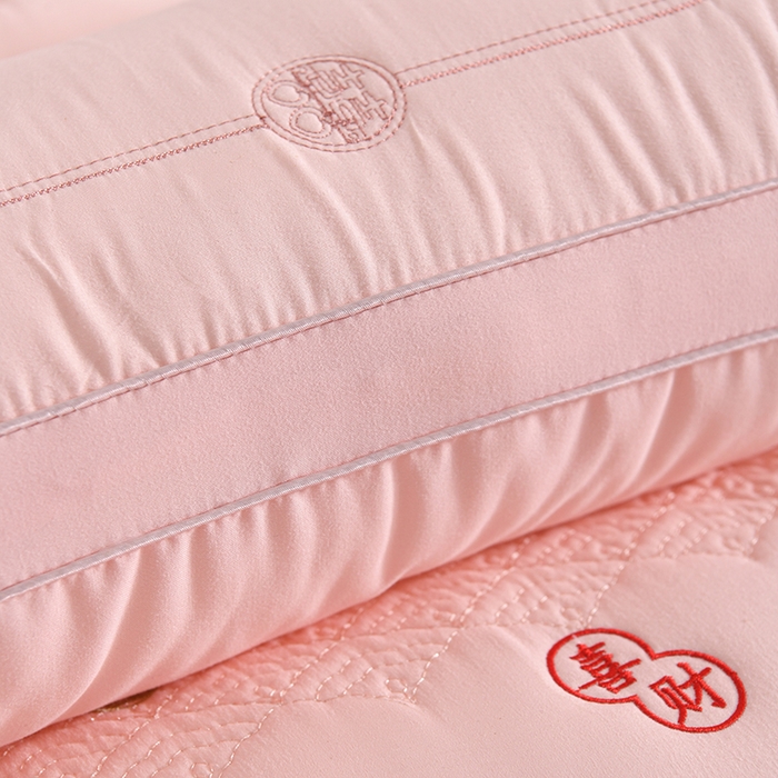 91家纺网 家纺一手货源 找家纺 雅晨枕芯 2026新款绣花款遇见锦鲤分区定型枕学生枕头成人枕芯 遇见锦鲤-粉色单只装