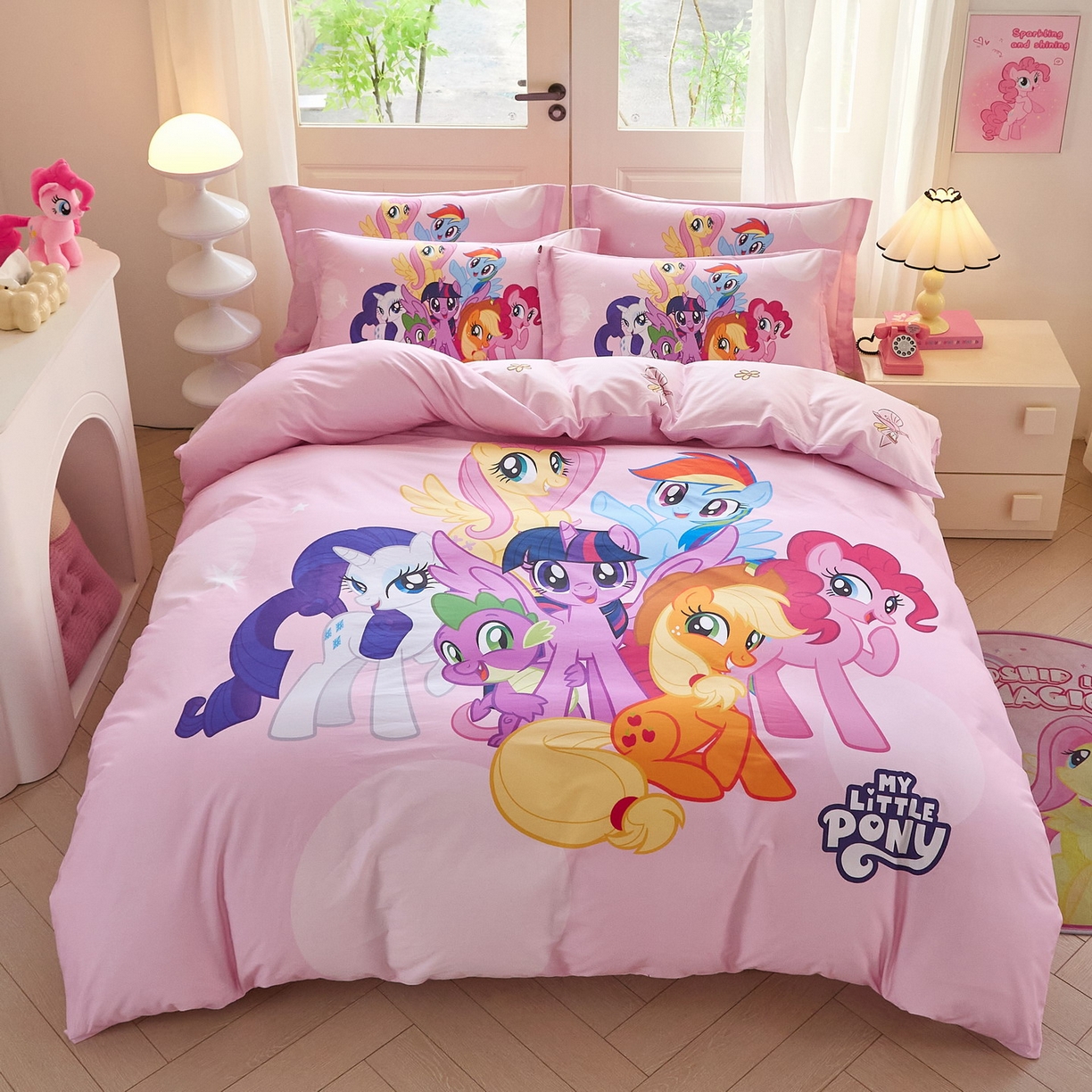 91家纺网 家纺一手货源 找家纺 （总）蘭菲家纺 2026新款全棉纯棉大版卡通四件套-小马宝莉