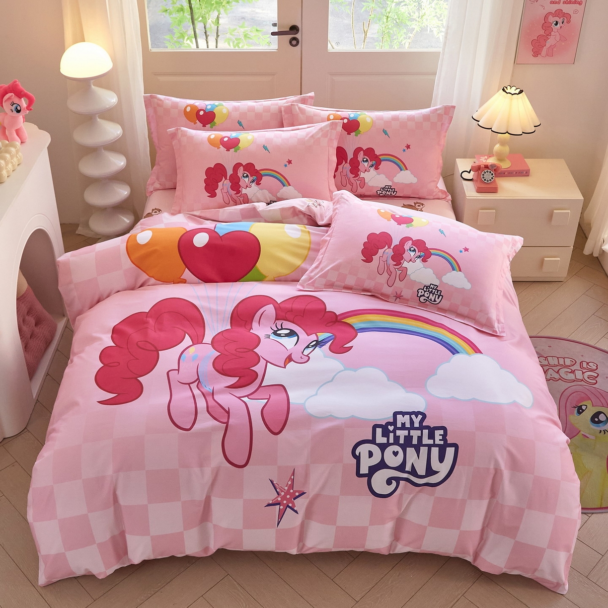 91家纺网 家纺一手货源 找家纺 （总）蘭菲家纺 2026新款全棉纯棉大版卡通四件套-小马宝莉