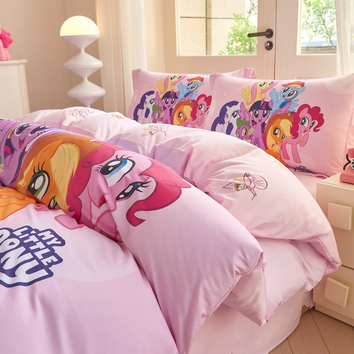 91家纺网 家纺一手货源 找家纺 （总）蘭菲家纺 2026新款全棉纯棉大版卡通四件套-小马宝莉