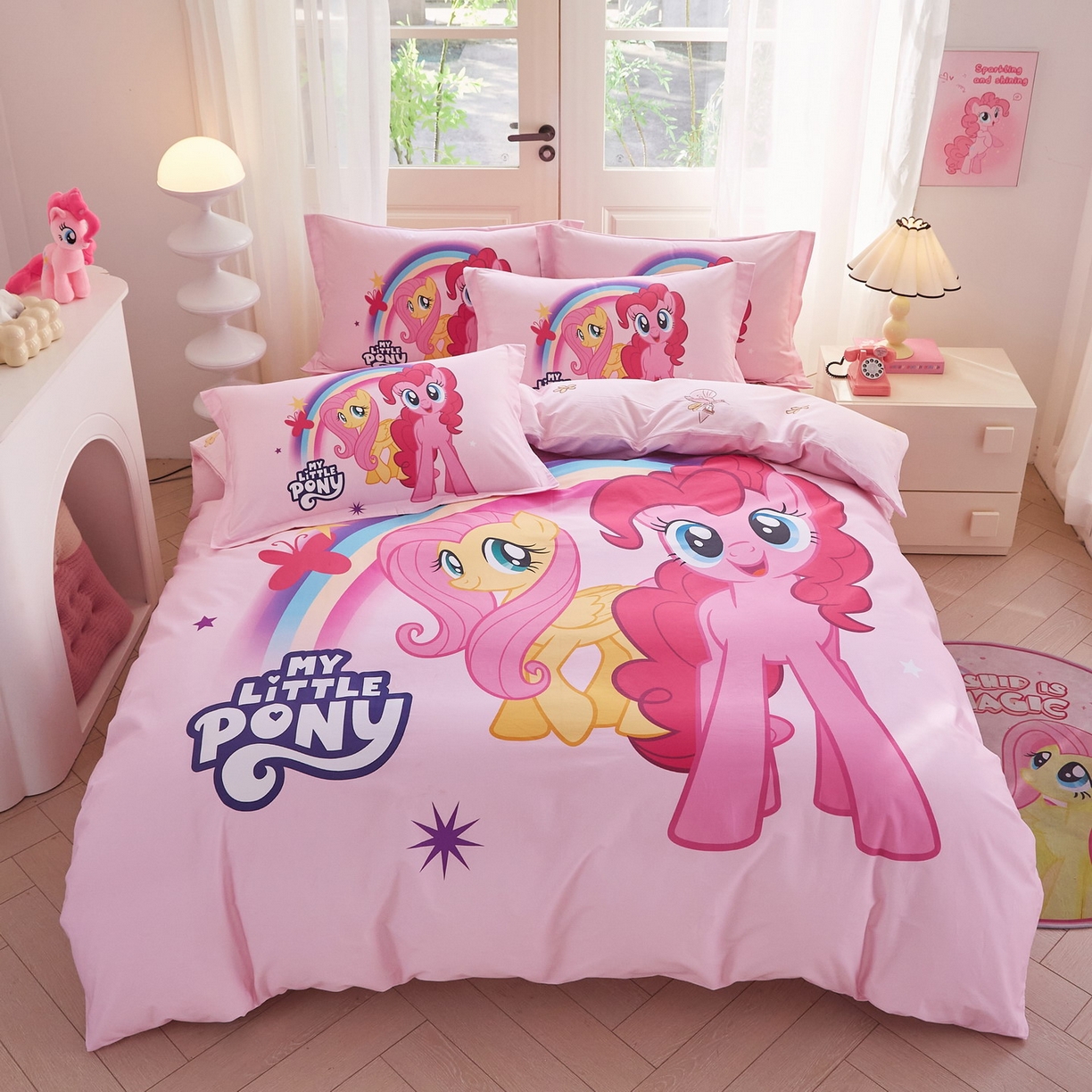 91家纺网 家纺一手货源 找家纺 （总）蘭菲家纺 2026新款全棉纯棉大版卡通四件套-小马宝莉