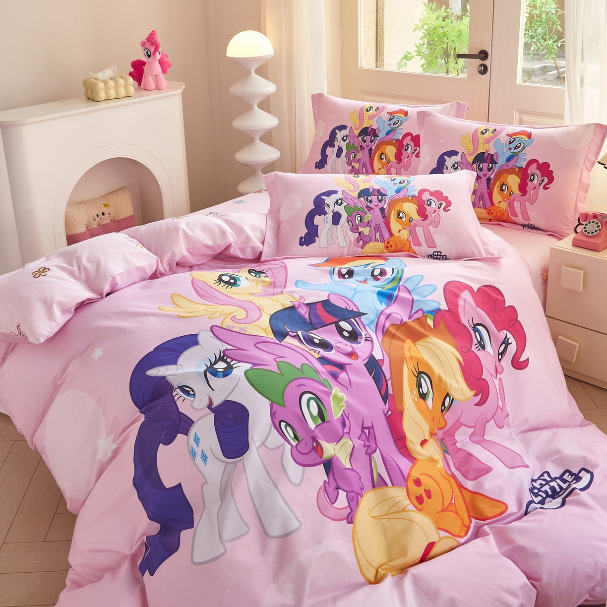 91家纺网 家纺一手货源 找家纺 （总）蘭菲家纺 2026新款全棉纯棉大版卡通四件套-小马宝莉