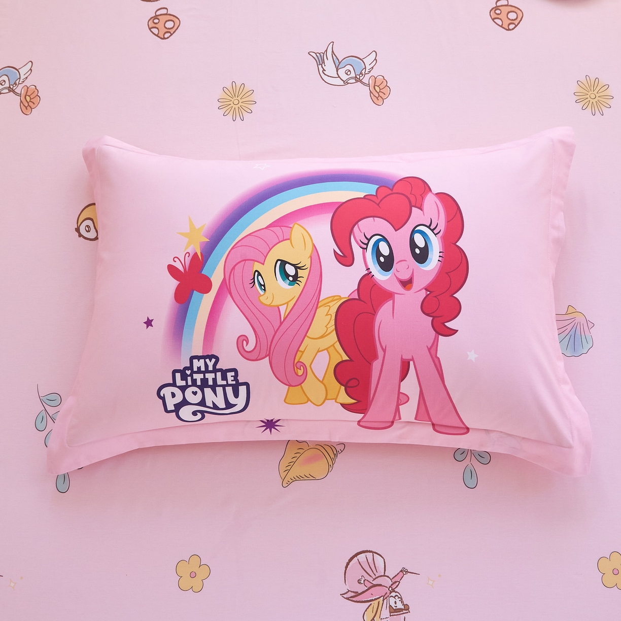 91家纺网 家纺一手货源 找家纺 蘭菲家纺 2026新款全棉纯棉大版卡通四件套-小马宝莉 伙伴宝莉