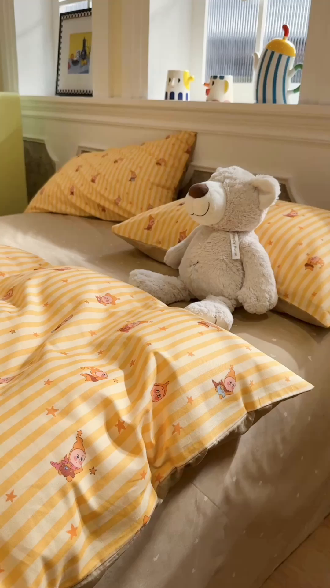 91家纺网 家纺一手货源 找家纺 （总）呗旺鹿 2026新款全棉纯棉40支13070卡通印花四件套-场景二