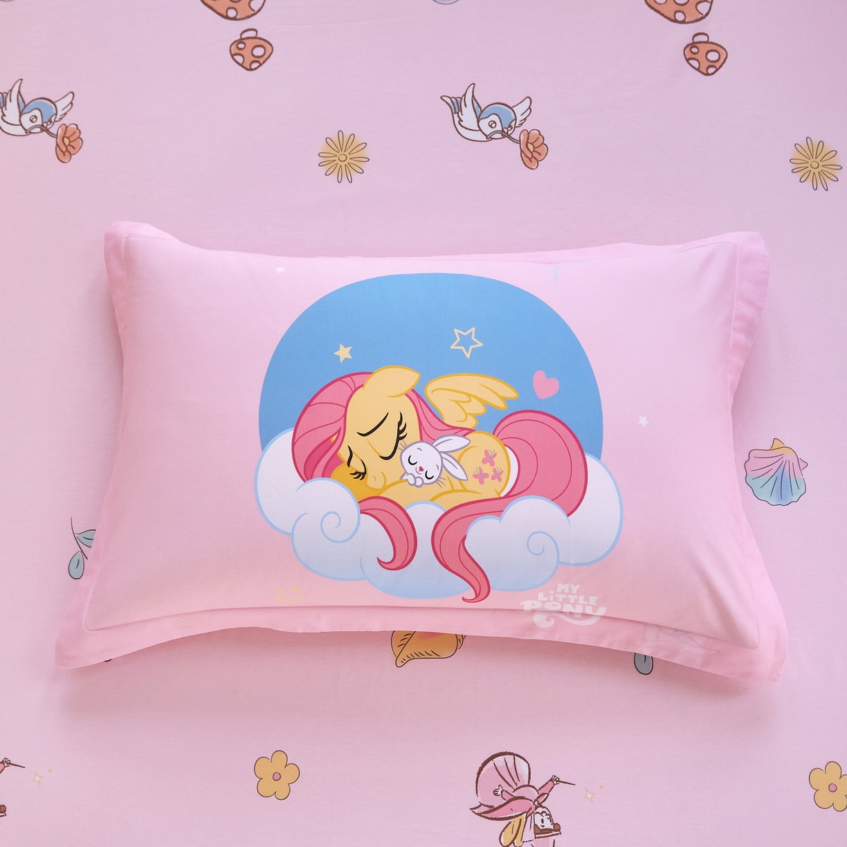 91家纺网 家纺一手货源 找家纺 蘭菲家纺 2026新款全棉纯棉大版卡通四件套-小马宝莉 晚安.宝莉