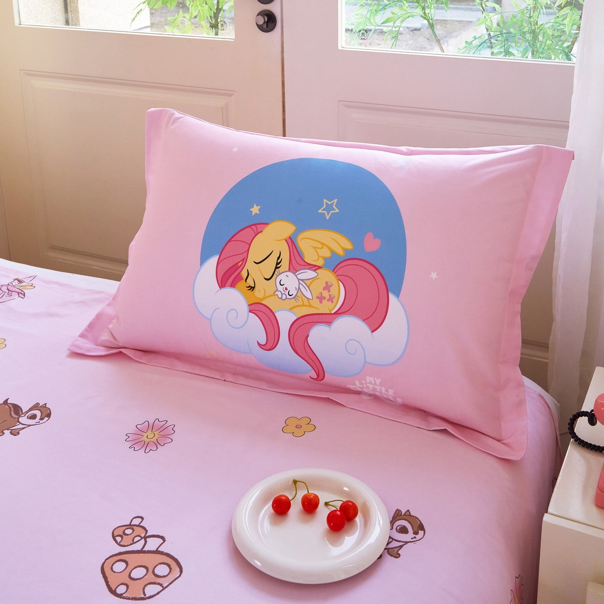 91家纺网 家纺一手货源 找家纺 蘭菲家纺 2026新款全棉纯棉大版卡通四件套-小马宝莉 晚安.宝莉