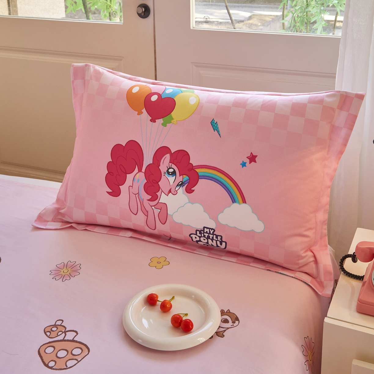 91家纺网 家纺一手货源 找家纺 蘭菲家纺 2026新款全棉纯棉大版卡通四件套-小马宝莉 摩登.宝莉