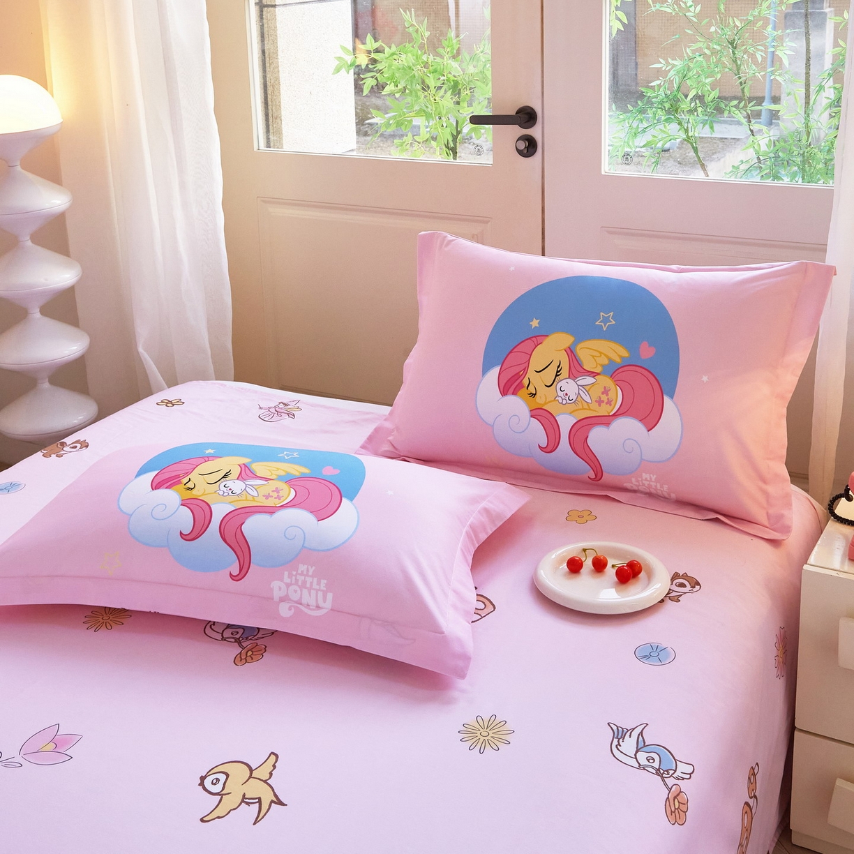 91家纺网 家纺一手货源 找家纺 蘭菲家纺 2026新款全棉纯棉大版卡通四件套-小马宝莉 晚安.宝莉