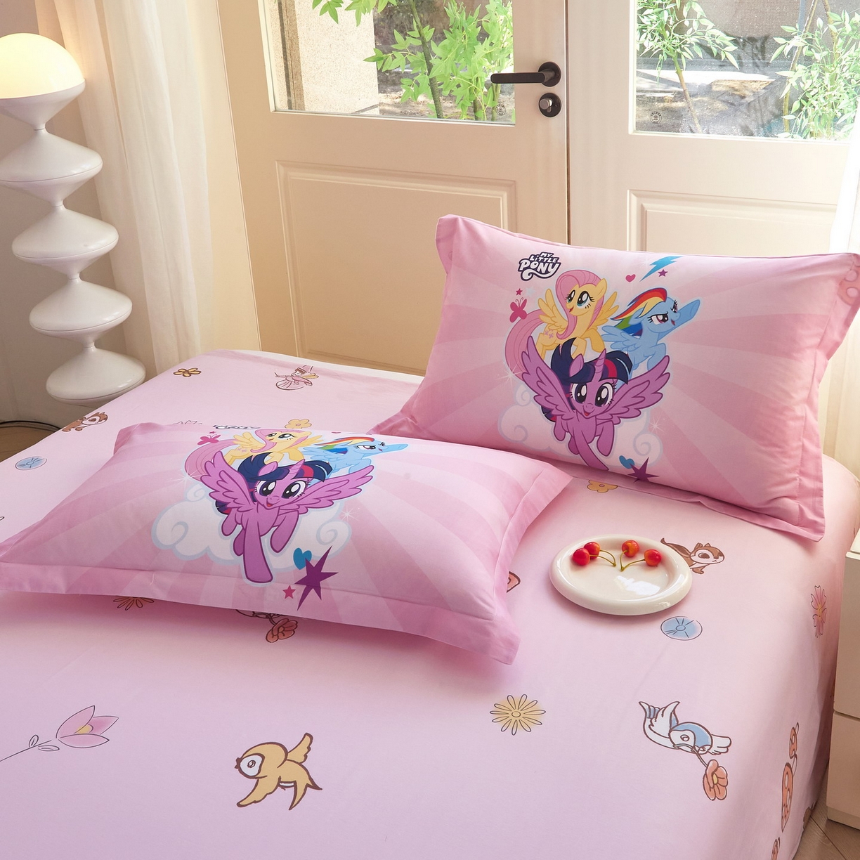 91家纺网 家纺一手货源 找家纺 蘭菲家纺 2026新款全棉纯棉大版卡通四件套-小马宝莉 飞翔.宝莉