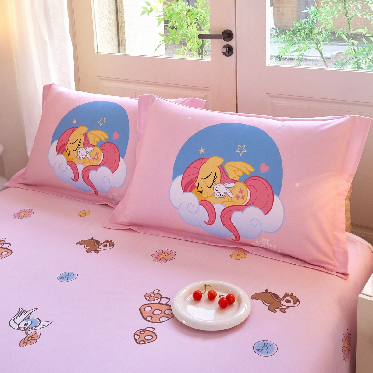 91家纺网 家纺一手货源 找家纺 蘭菲家纺 2026新款全棉纯棉大版卡通四件套-小马宝莉 晚安.宝莉