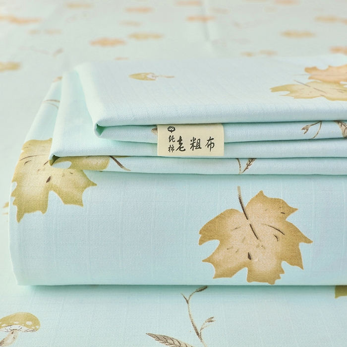 （总）爱彼家纺 2026新款全棉纯棉老粗布凉席单床单席子床单三件套-系列三