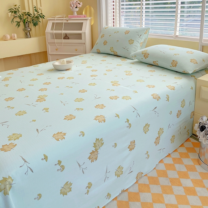 91家纺网 家纺一手货源 找家纺 （总）爱彼家纺 2026新款全棉纯棉老粗布凉席单床单席子床单三件套-系列三