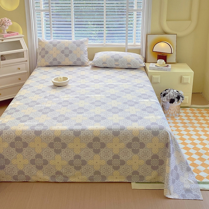 91家纺网 家纺一手货源 找家纺 爱彼家纺 2026新款全棉纯棉老粗布凉席单床单席子床单三件套-系列三 华夫格-啊莲娜