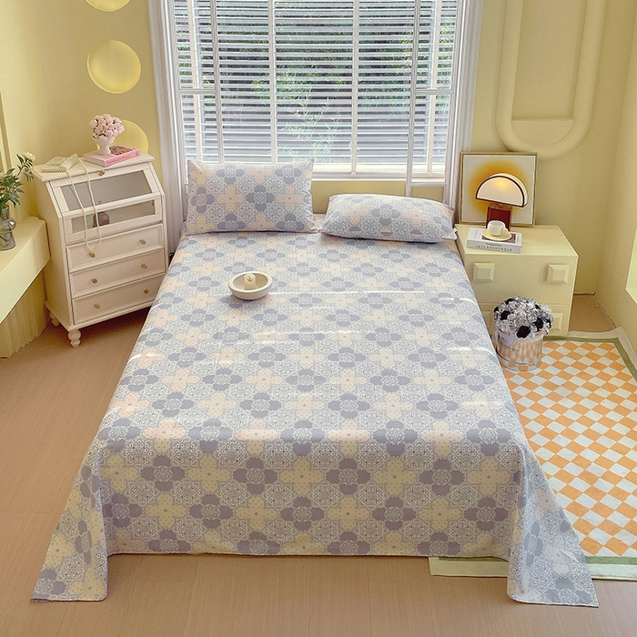 91家纺网 家纺一手货源 找家纺 爱彼家纺 2026新款全棉纯棉老粗布凉席单床单席子床单三件套-系列三 华夫格-啊莲娜