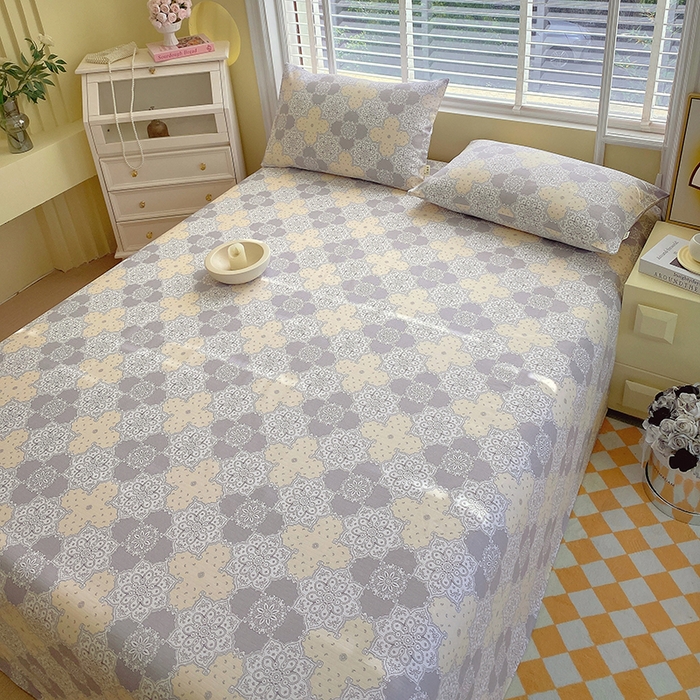 91家纺网 家纺一手货源 找家纺 爱彼家纺 2026新款全棉纯棉老粗布凉席单床单席子床单三件套-系列三 华夫格-啊莲娜