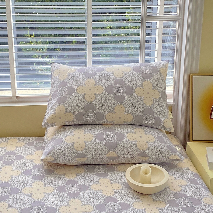 91家纺网 家纺一手货源 找家纺 爱彼家纺 2026新款全棉纯棉老粗布凉席单床单席子床单三件套-系列三 华夫格-啊莲娜