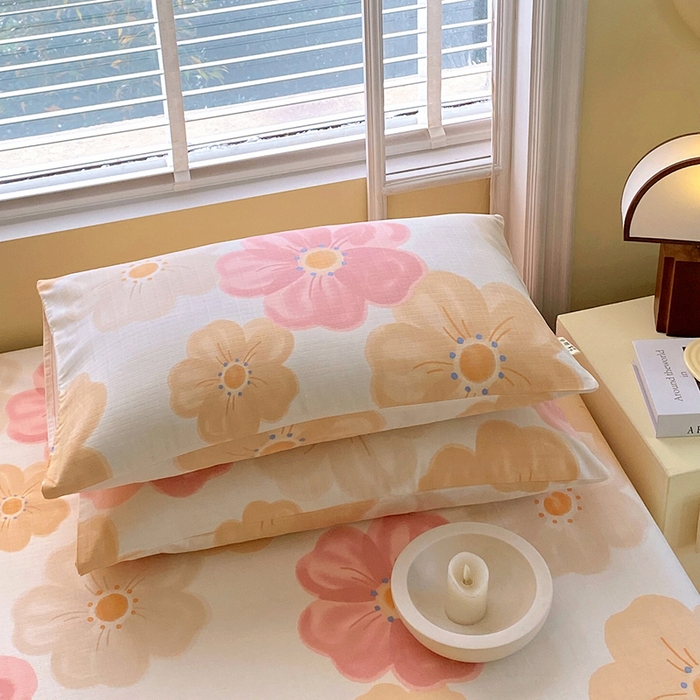 91家纺网 家纺一手货源 找家纺 爱彼家纺 2026新款全棉纯棉老粗布凉席单床单席子床单三件套-系列三 华夫格-春暖花开