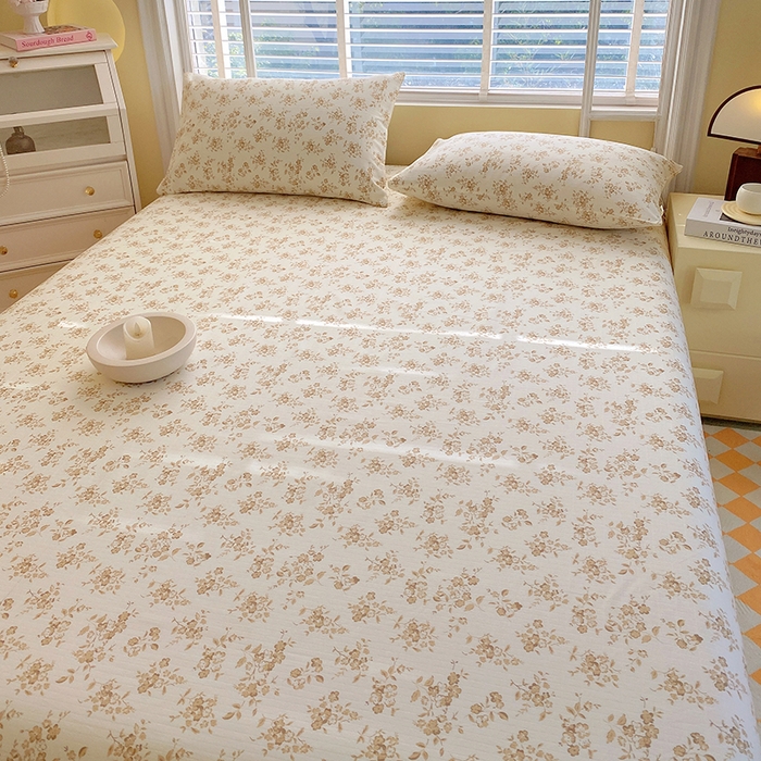 91家纺网 家纺一手货源 找家纺 爱彼家纺 2026新款全棉纯棉老粗布凉席单床单席子床单三件套-系列三 华夫格-繁花