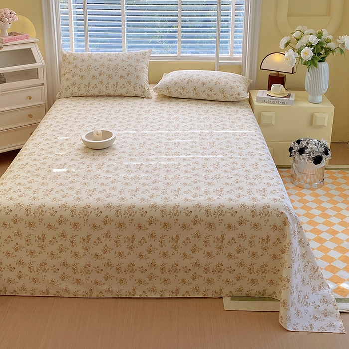 91家纺网 家纺一手货源 找家纺 爱彼家纺 2026新款全棉纯棉老粗布凉席单床单席子床单三件套-系列三 华夫格-繁花