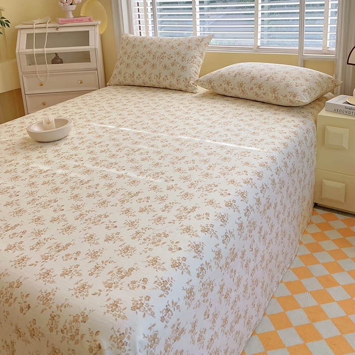 91家纺网 家纺一手货源 找家纺 爱彼家纺 2026新款全棉纯棉老粗布凉席单床单席子床单三件套-系列三 华夫格-繁花