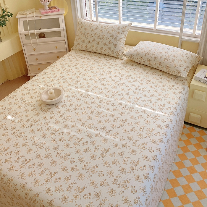 91家纺网 家纺一手货源 找家纺 爱彼家纺 2026新款全棉纯棉老粗布凉席单床单席子床单三件套-系列三 华夫格-繁花