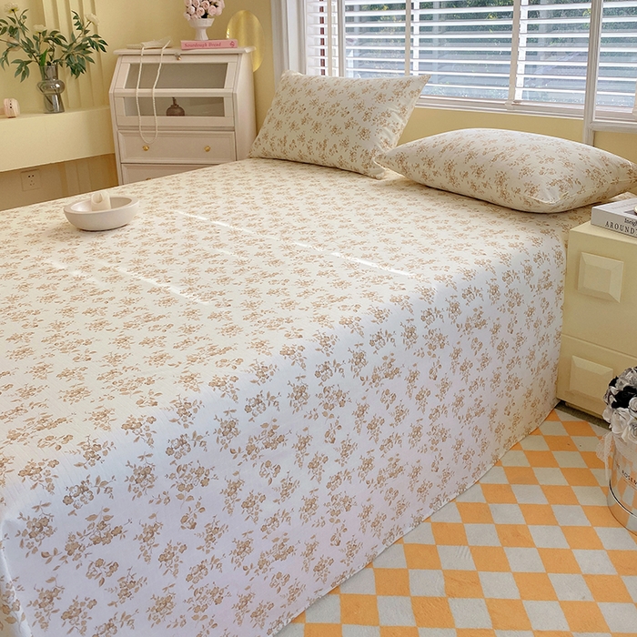 91家纺网 家纺一手货源 找家纺 爱彼家纺 2026新款全棉纯棉老粗布凉席单床单席子床单三件套-系列三 华夫格-繁花