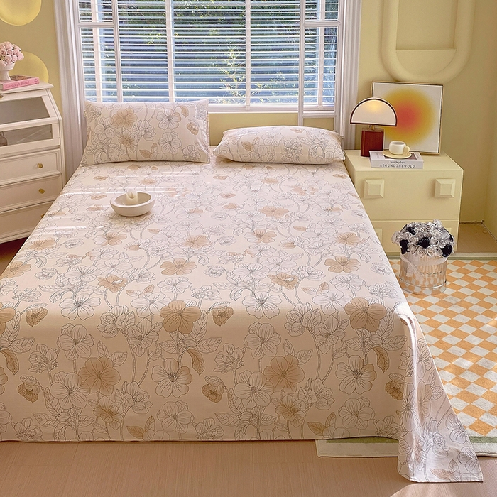 91家纺网 家纺一手货源 找家纺 爱彼家纺 2026新款全棉纯棉老粗布凉席单床单席子床单三件套-系列三 华夫格-芳华