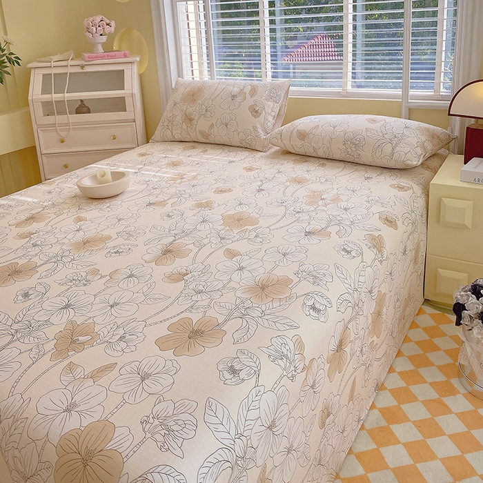 91家纺网 家纺一手货源 找家纺 爱彼家纺 2026新款全棉纯棉老粗布凉席单床单席子床单三件套-系列三 华夫格-芳华