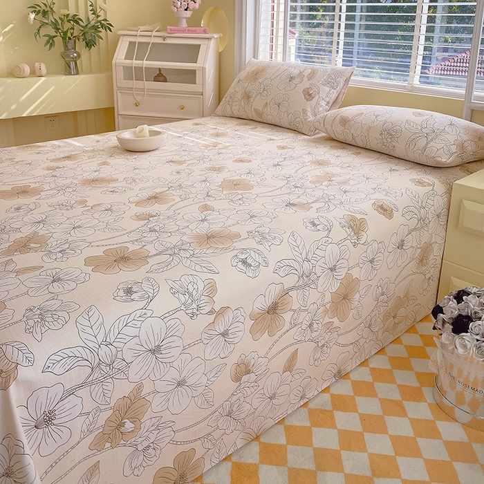 91家纺网 家纺一手货源 找家纺 爱彼家纺 2026新款全棉纯棉老粗布凉席单床单席子床单三件套-系列三 华夫格-芳华