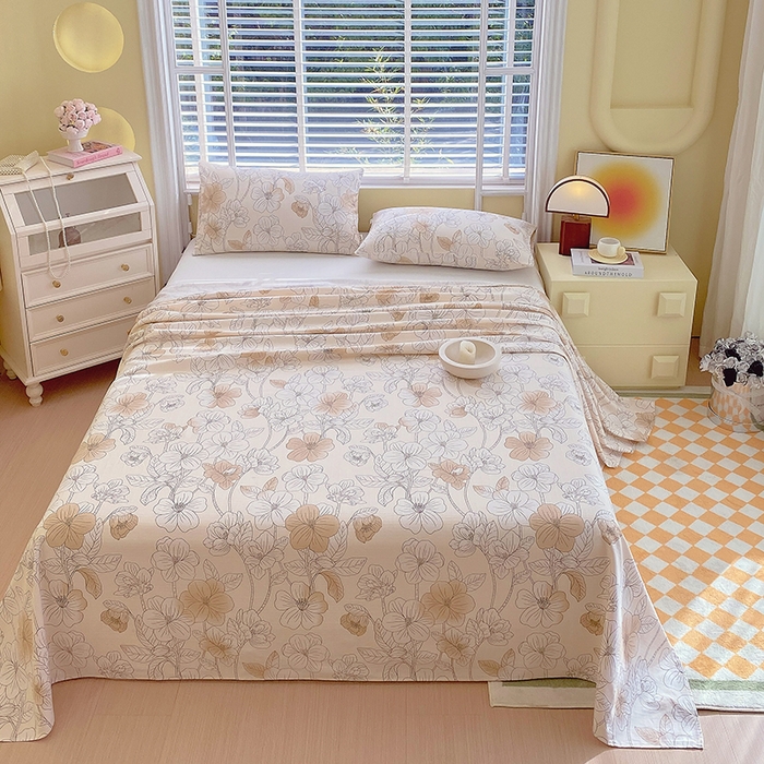 91家纺网 家纺一手货源 找家纺 爱彼家纺 2026新款全棉纯棉老粗布凉席单床单席子床单三件套-系列三 华夫格-芳华