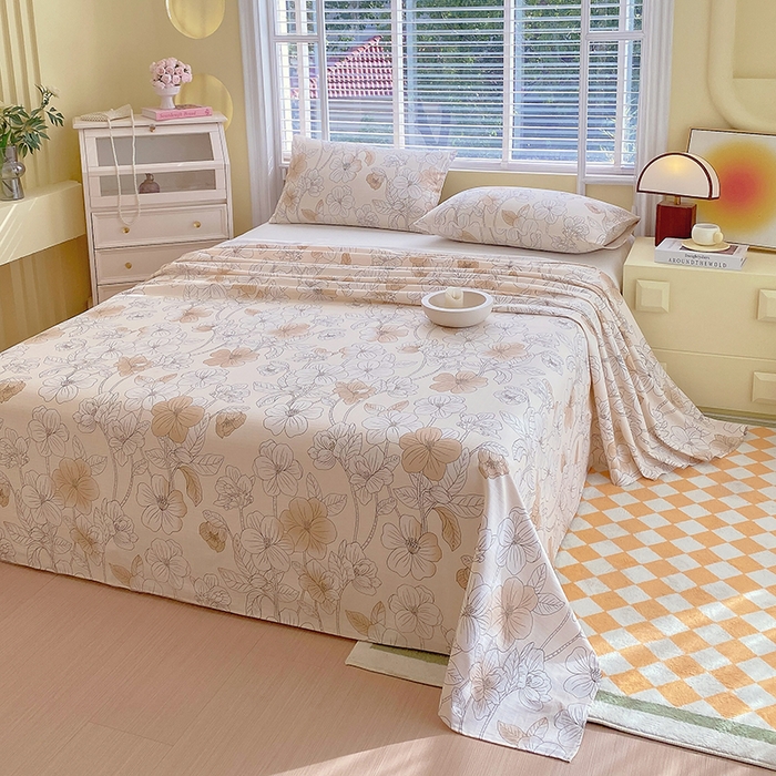 91家纺网 家纺一手货源 找家纺 爱彼家纺 2026新款全棉纯棉老粗布凉席单床单席子床单三件套-系列三 华夫格-芳华