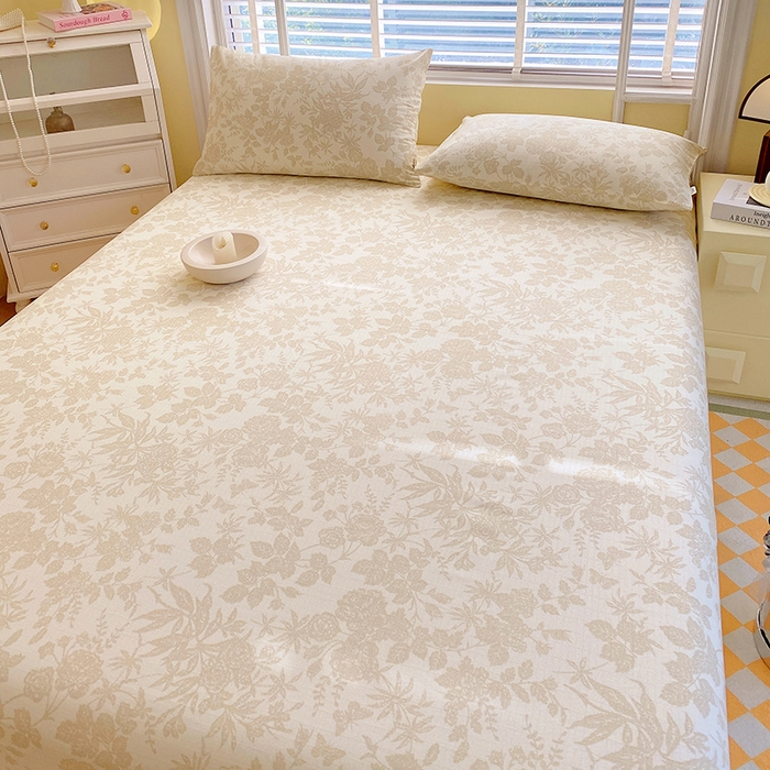 91家纺网 家纺一手货源 找家纺 爱彼家纺 2026新款全棉纯棉老粗布凉席单床单席子床单三件套-系列三 华夫格-花辰潮汐