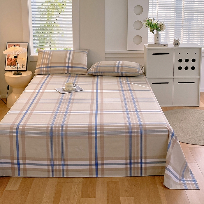 91家纺网 家纺一手货源 找家纺 爱彼家纺 2026新款全棉纯棉老粗布凉席单床单席子床单三件套-系列三 华夫格-摩卡