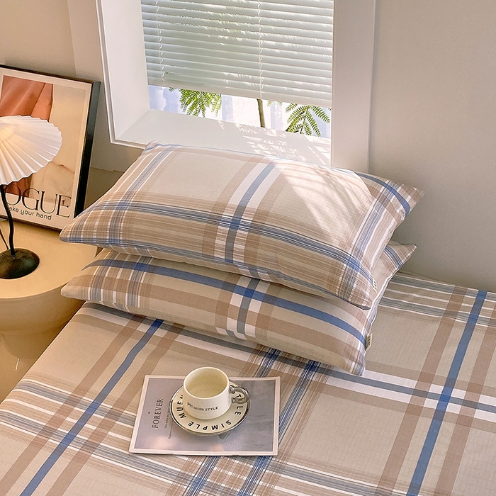 91家纺网 家纺一手货源 找家纺 爱彼家纺 2026新款全棉纯棉老粗布凉席单床单席子床单三件套-系列三 华夫格-摩卡